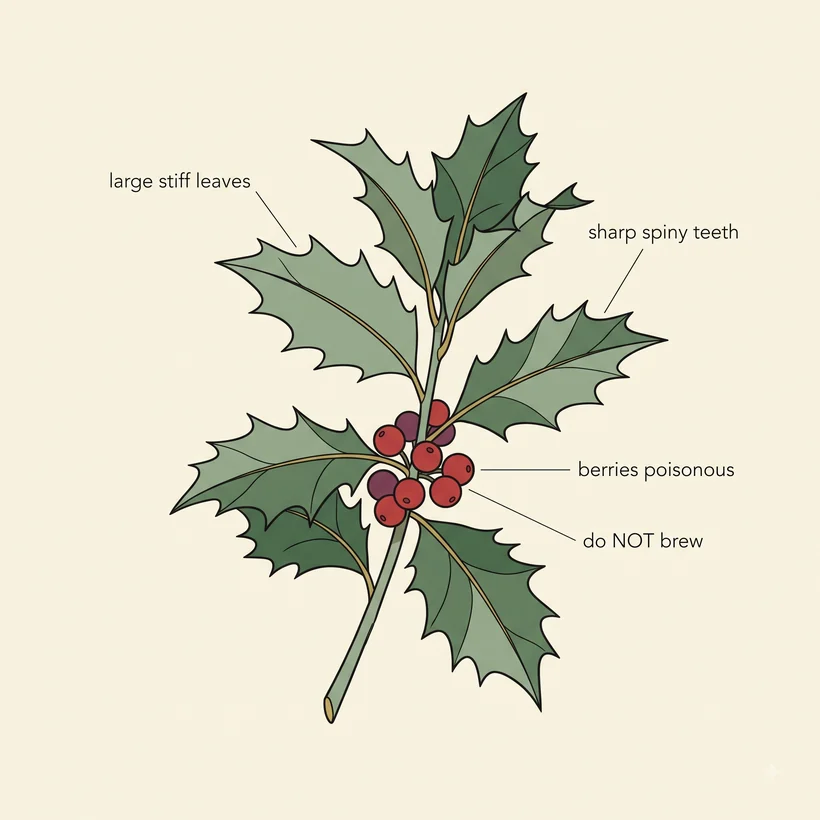 American holly identifying features