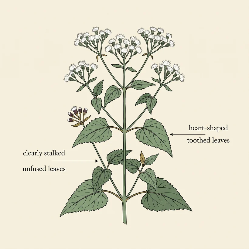 White snakeroot identifying features