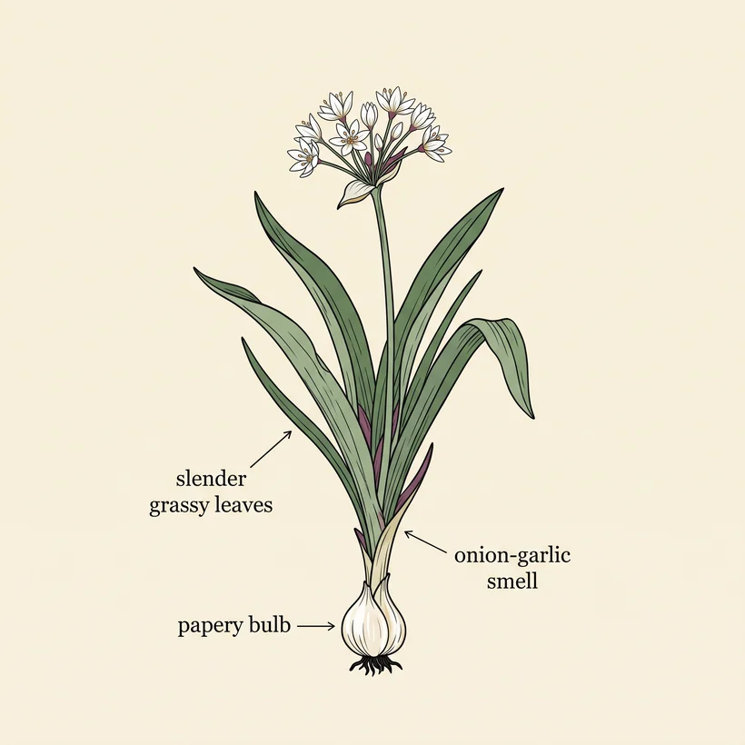 Wild garlic identifying features