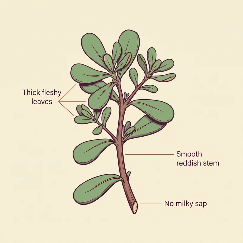 Purslane identifying features